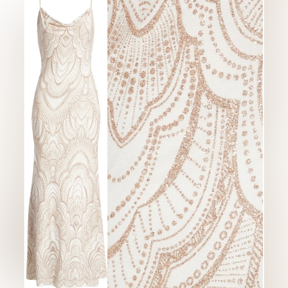 Glitter Gown Jump Apparel (Ivory/Gold)
